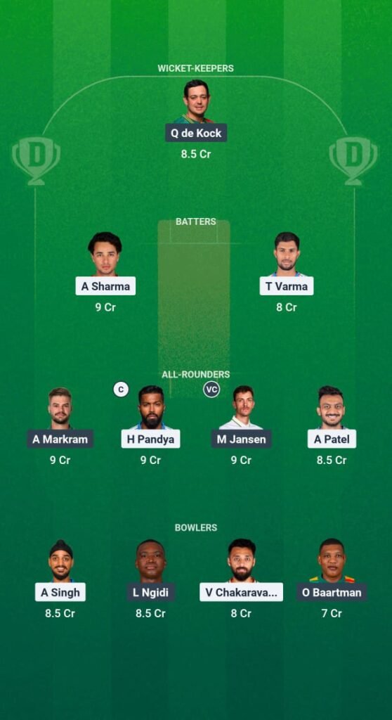 IND VS SA 3RD T20I MEGA TEAM