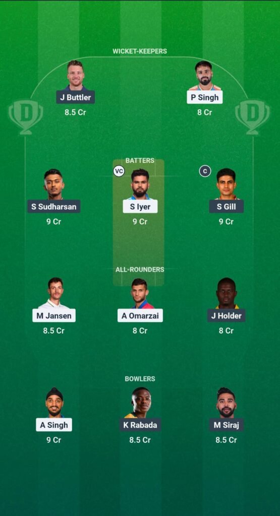 PBKS vs GT Dream11 Prediction